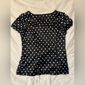 White House black market polka dot top